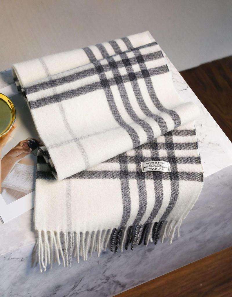 2025 Unisex 100% Wool Scarf: Versatile and Warm for Autumn & Winter