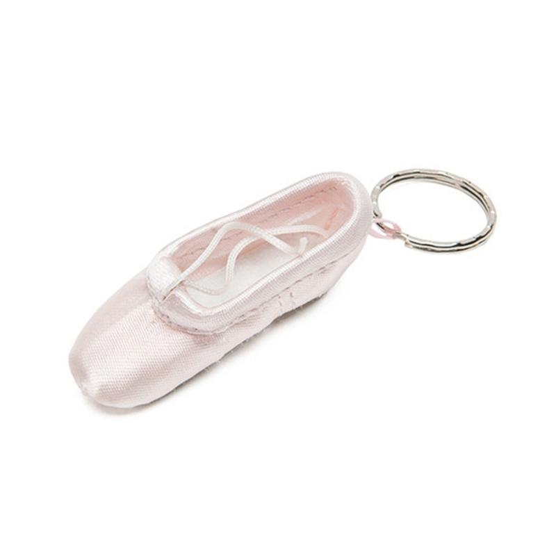 Handcrafted Ballet Shoe Keychain Silk Mini Pointe Shoe Keyrings Elegant Key Accessory for Ballet Dances Enthusiasts детские розовый