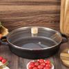 ZISIZ Thick-Bottom Cast Iron Frying Pan
