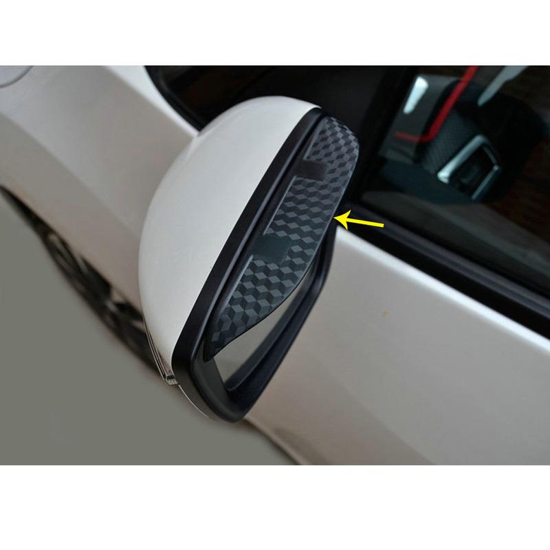 2pcs/set Car Sticker Rear View Glass Mirror Trim Rain Eyebrow Shield Sun Visor For Nissan X-Trail
