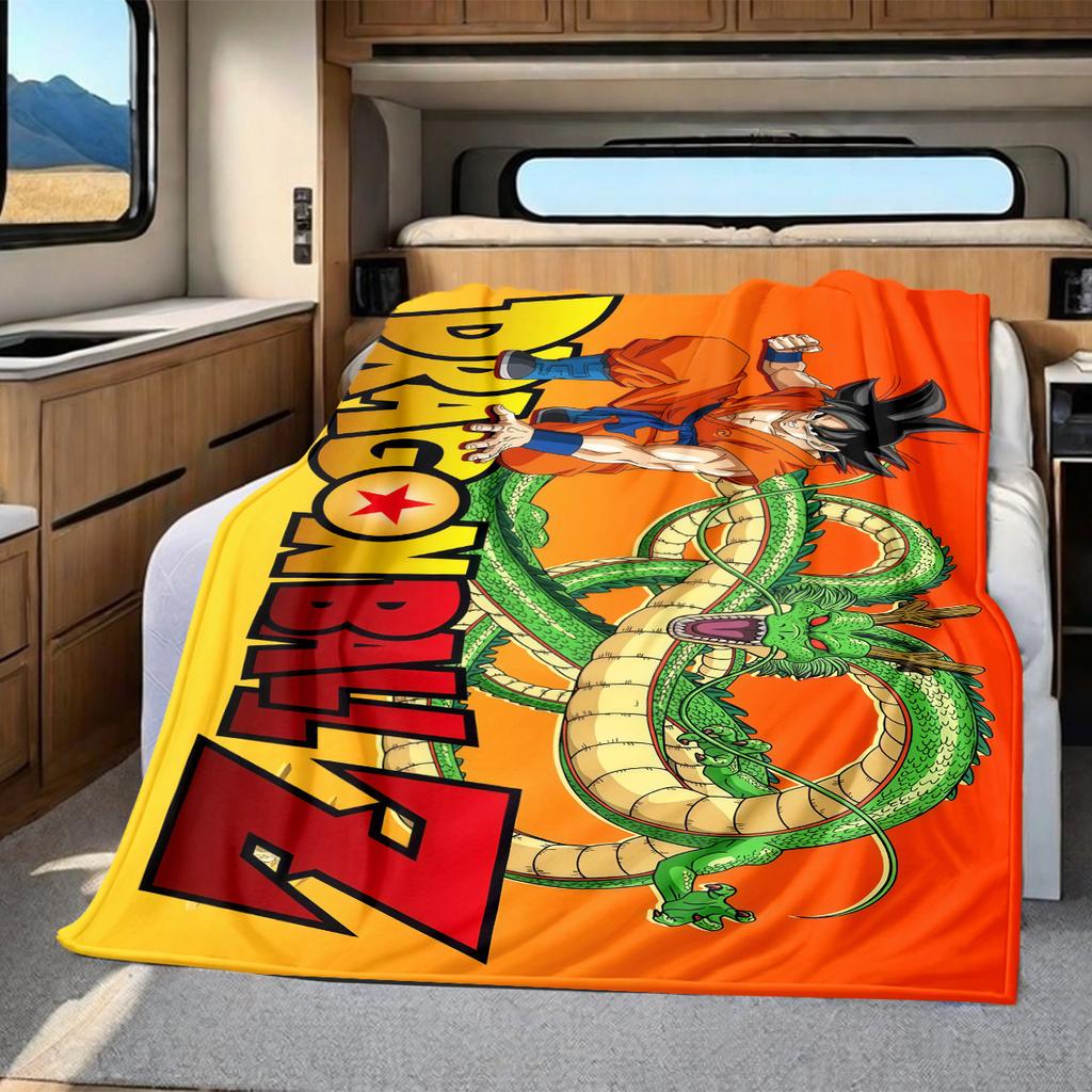 1pz Coperta in Flanella con Stampa DRAGON BALL, Alta qualità per Tutte le Stagioni, Arredamento per la Casa, Calore e Comfort, Perfetta per Regali di Natale