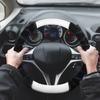 Furry Steering Wheel Cover Soft Automobile Steering Wheel Protector For Winter Car Decoration 38cm/14.96inch Anti-Slip Car
