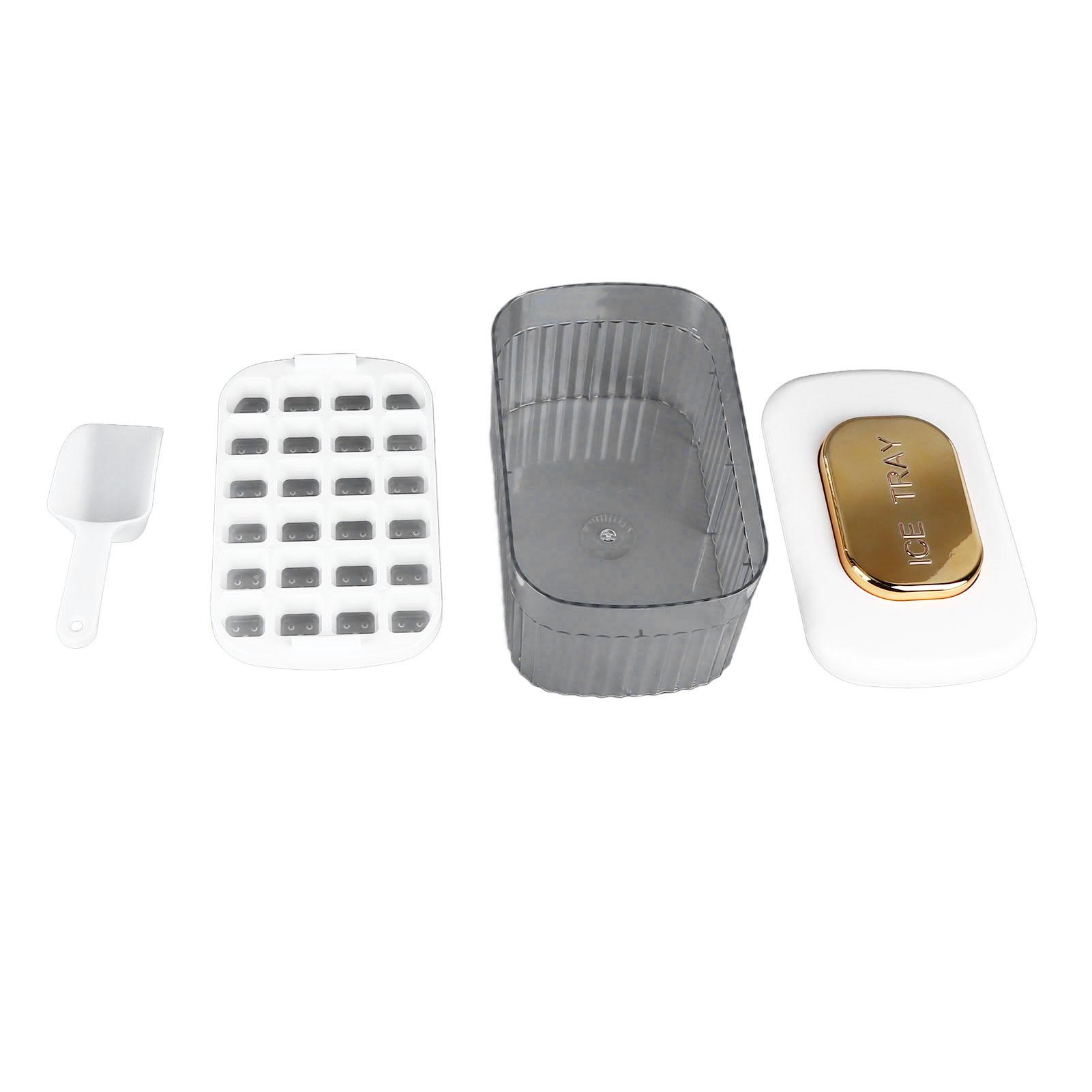 

Поддон для кубиков льда Easy Release 24 Grids Большая емкость Форма для льда с крышкой и совком для коктейлей White