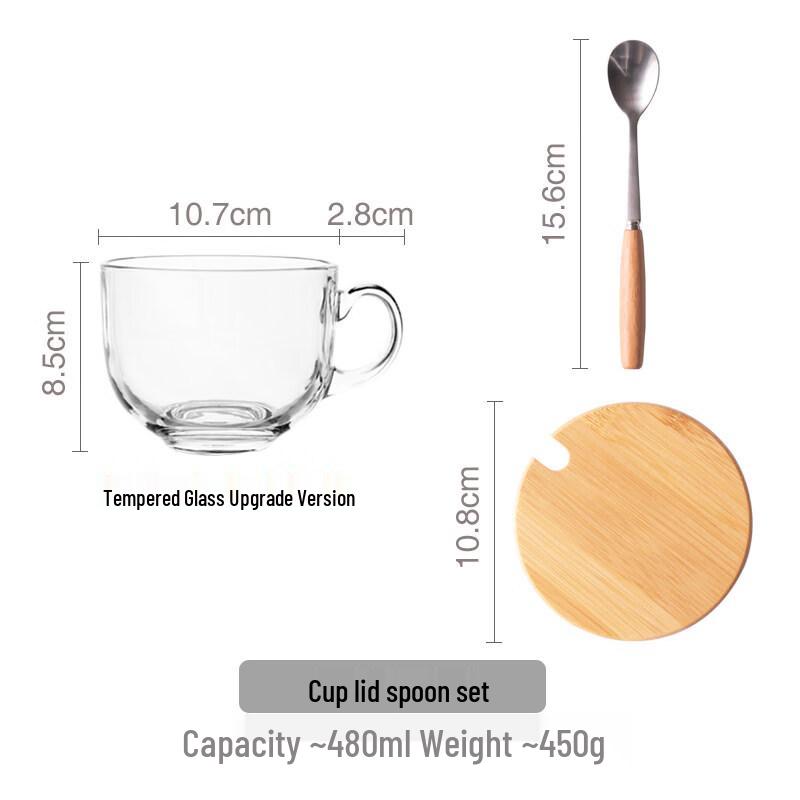 Jingbaodi Transparent Glass Soup Bowl Set