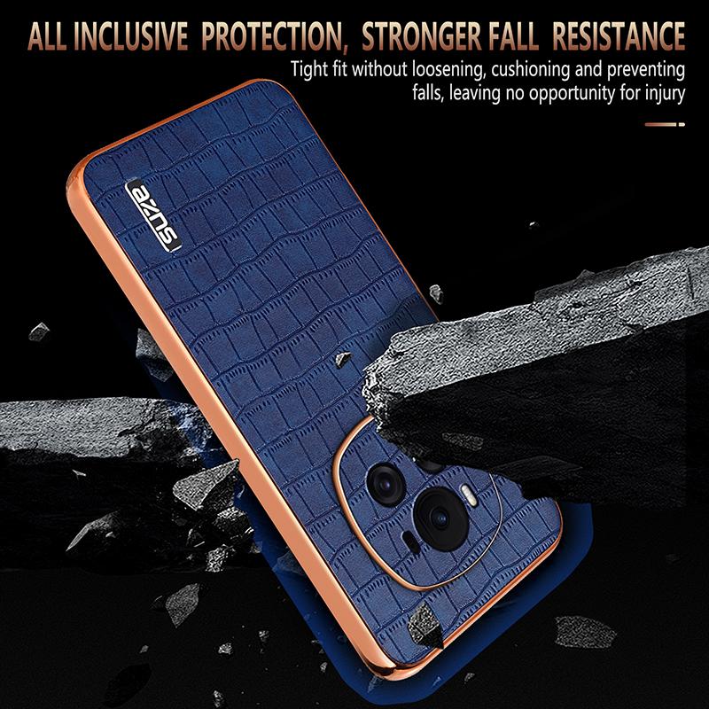 For Honor Magic6 5G Case Crocodile Pattern Leather+TPU Shockproof Phone Cover
