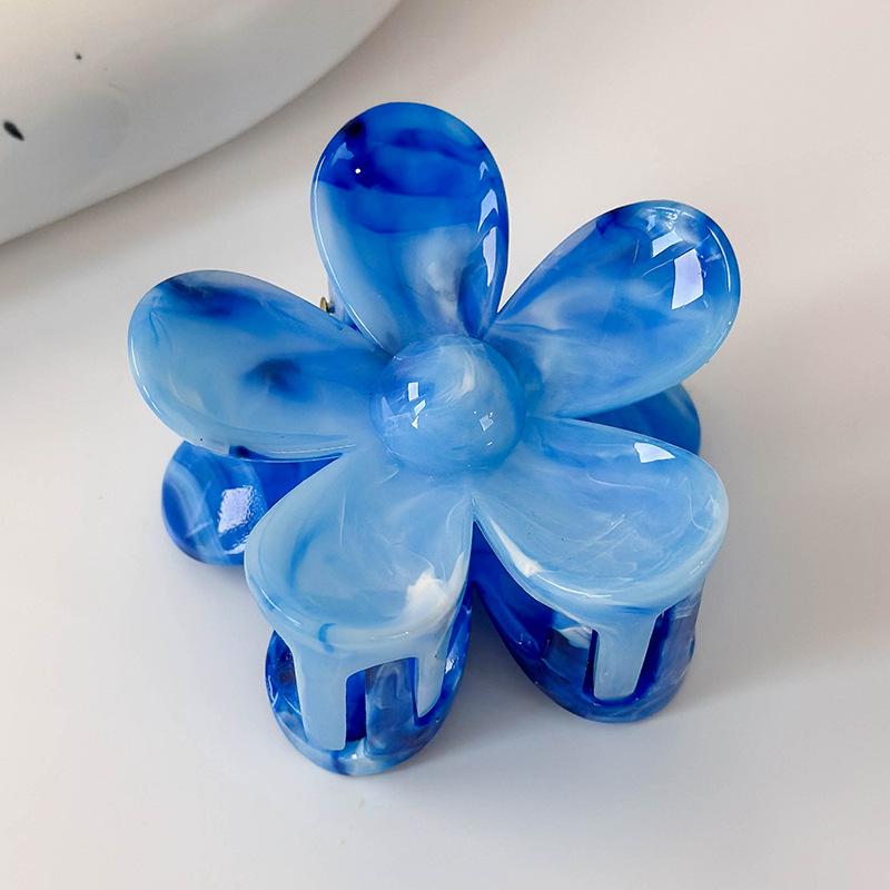 New Colorful Flower Shape Hair Claw for Women Girls Elegant Hair Clip Crab Hairpins Bath Barrettes Lady Fashion Hair Accessories