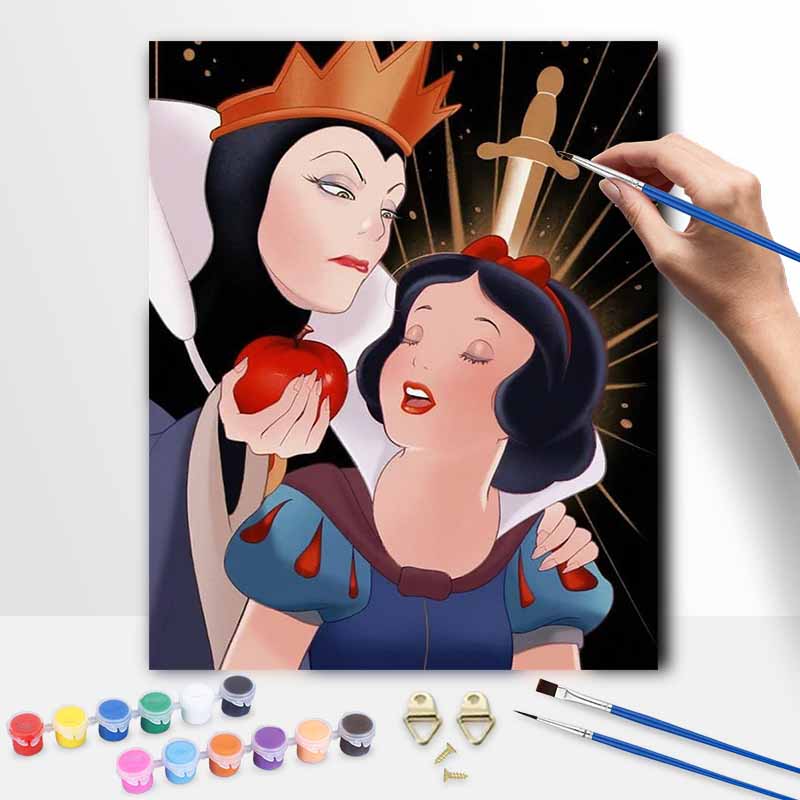 Disney Snow White and Evil Queen Oil Painting Kit Home Decor Gift 20x30cm