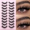 10 Pairs of False Eyelashes Three-dimensional Curled and Fluffy Chemical Fiber Eyelashes Ten Pairs of Thick Eyelashes 2026