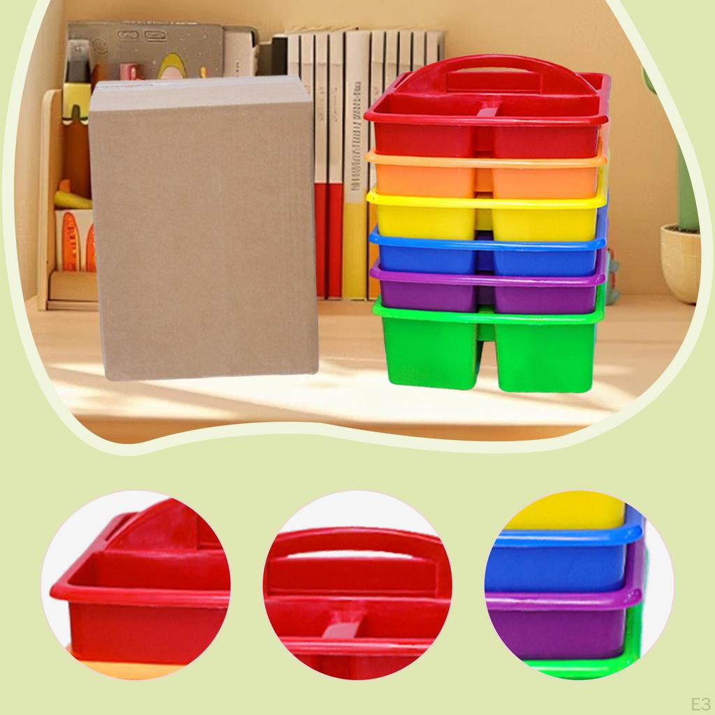 6 Pieces Classroom Storage Boxes Sundries Organizer Multipurpose Bins for Markers