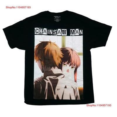 Chainsaw Man New Adult T Shirt Duo Under Name Girl Looking Over His Shoulder Vintage Washed Homme Graphic Streetwear Stretched