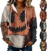 Sweat à capuche pour femme avec imprimé Halloween et boutons pour les fêtes