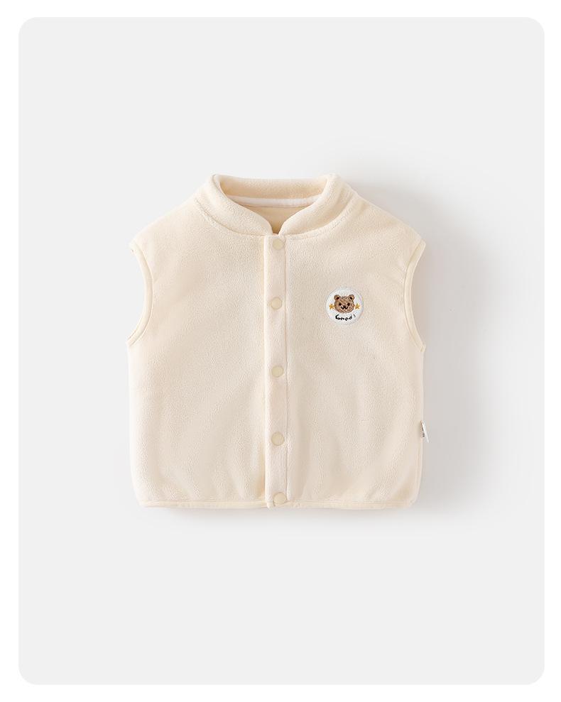 Gesteppte Samtweste für Babys und Kleinkinder - Ärmellose Jacke für Babyjungen und -mädchen (Herbst Winter)