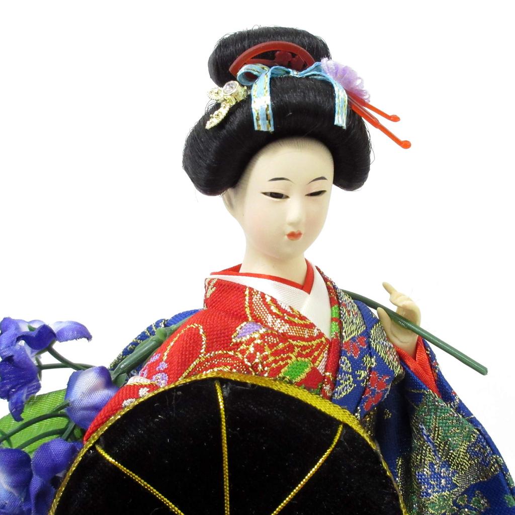Japanese Fujimusume Figurine, Doll, 9-inch, (Wisteria Maiden), 303-026