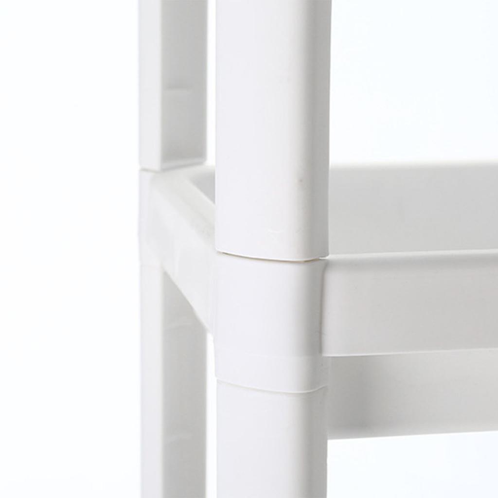 2 Tier Bathroom Floor Storage Shelf with Drain Hole Multifunction Stable Space Saving Standing