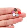 50Pcs/Lot 8mm Mix Colors Natural Ore Style Cabochons Convex Flat Back Resin Half Round Cabochons For DIY Jewelry Making Supplies