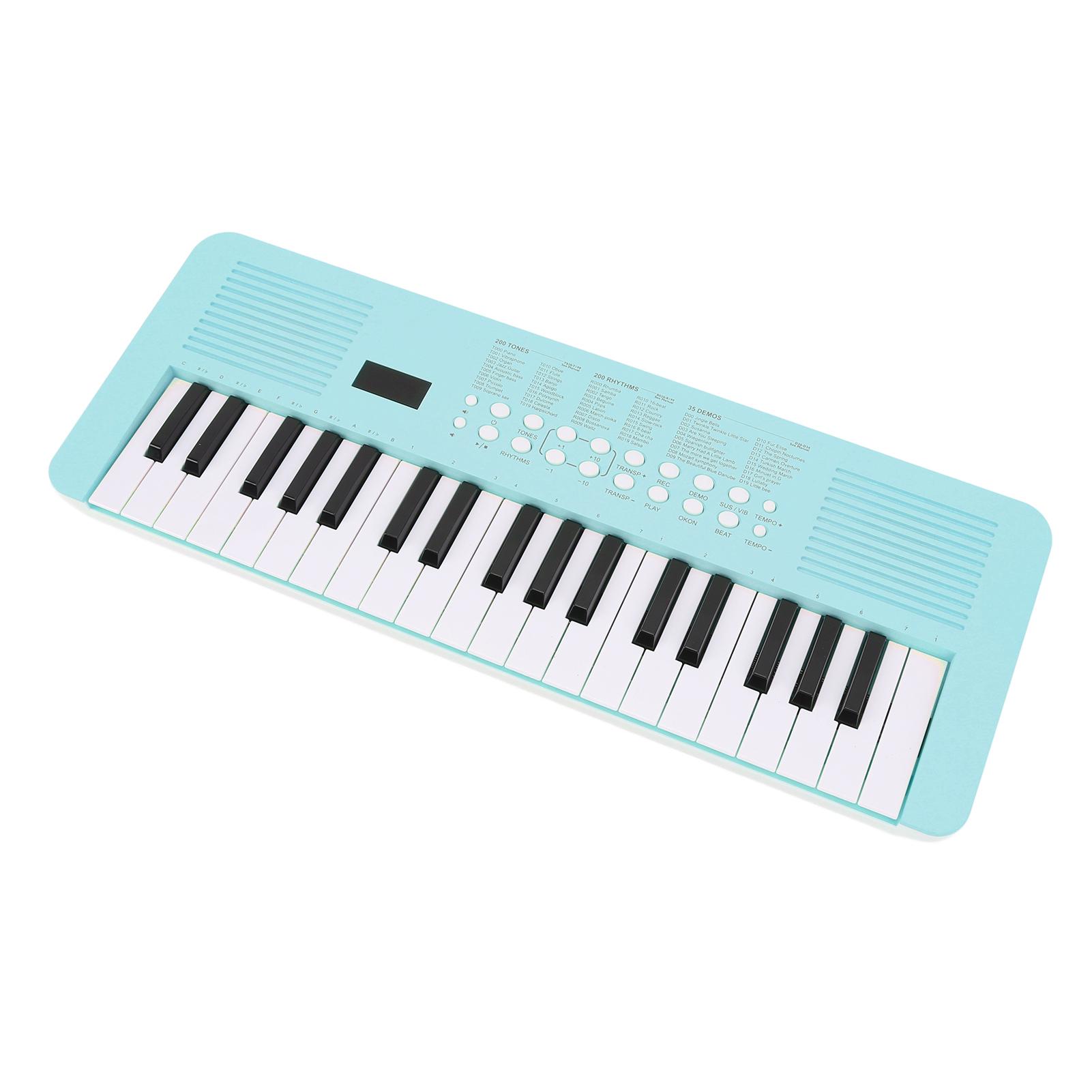 

Музыкальная клавиатура пианино игрушка портативная 37 клавиш детский электронный музыкальный инструмент пианино игрушка синяя синий