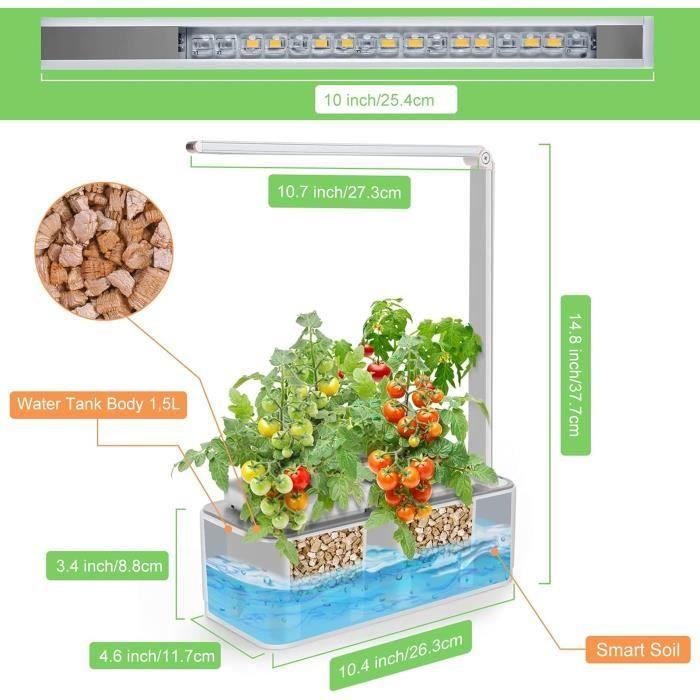 Jardinière Intérieure - amzWOW - Clizia Smart Garden - Hydroponique - Automatique - Blanc