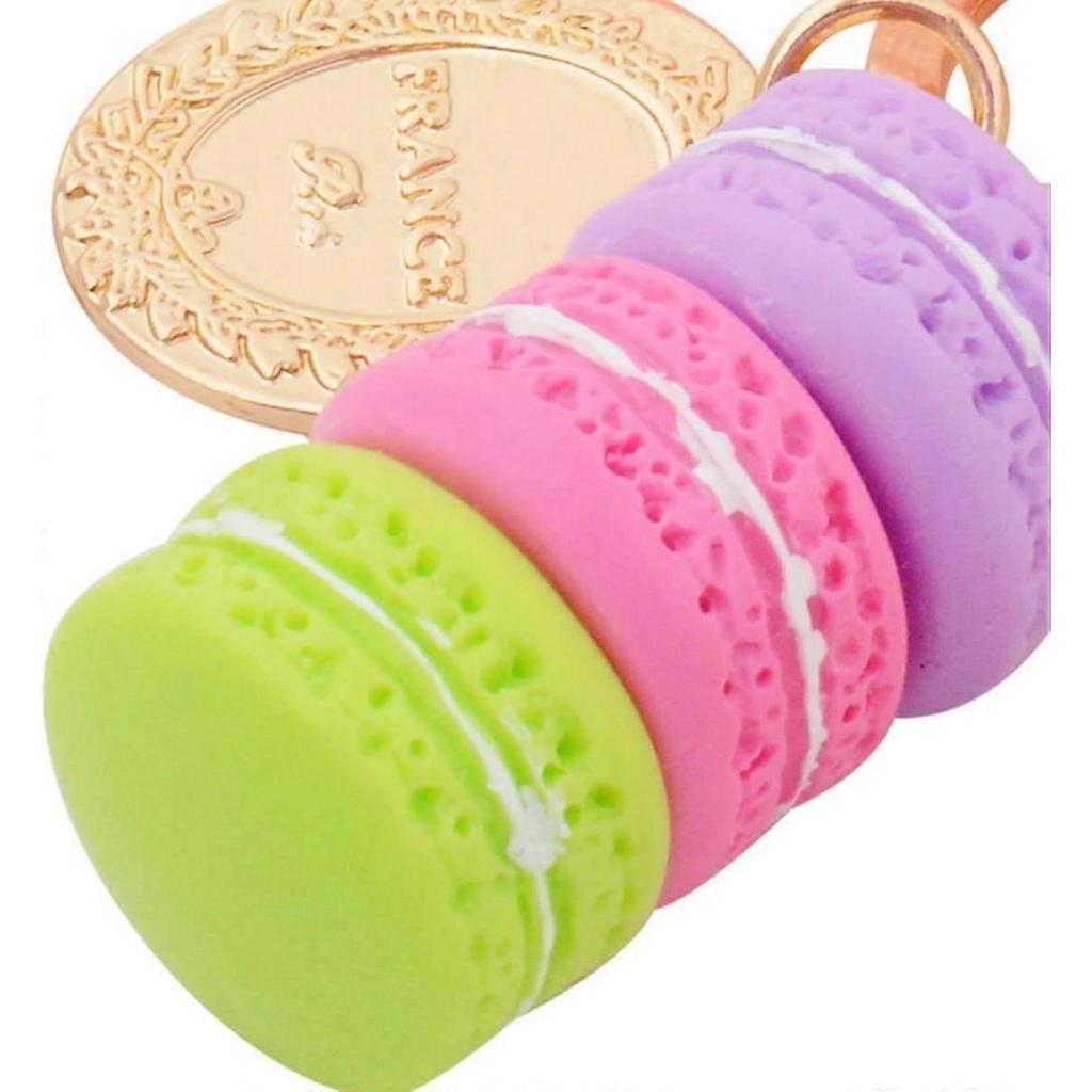 Macaron Cake Eiffel Tower Keychain Bowknot Car Keyring Bag Purse Pendant