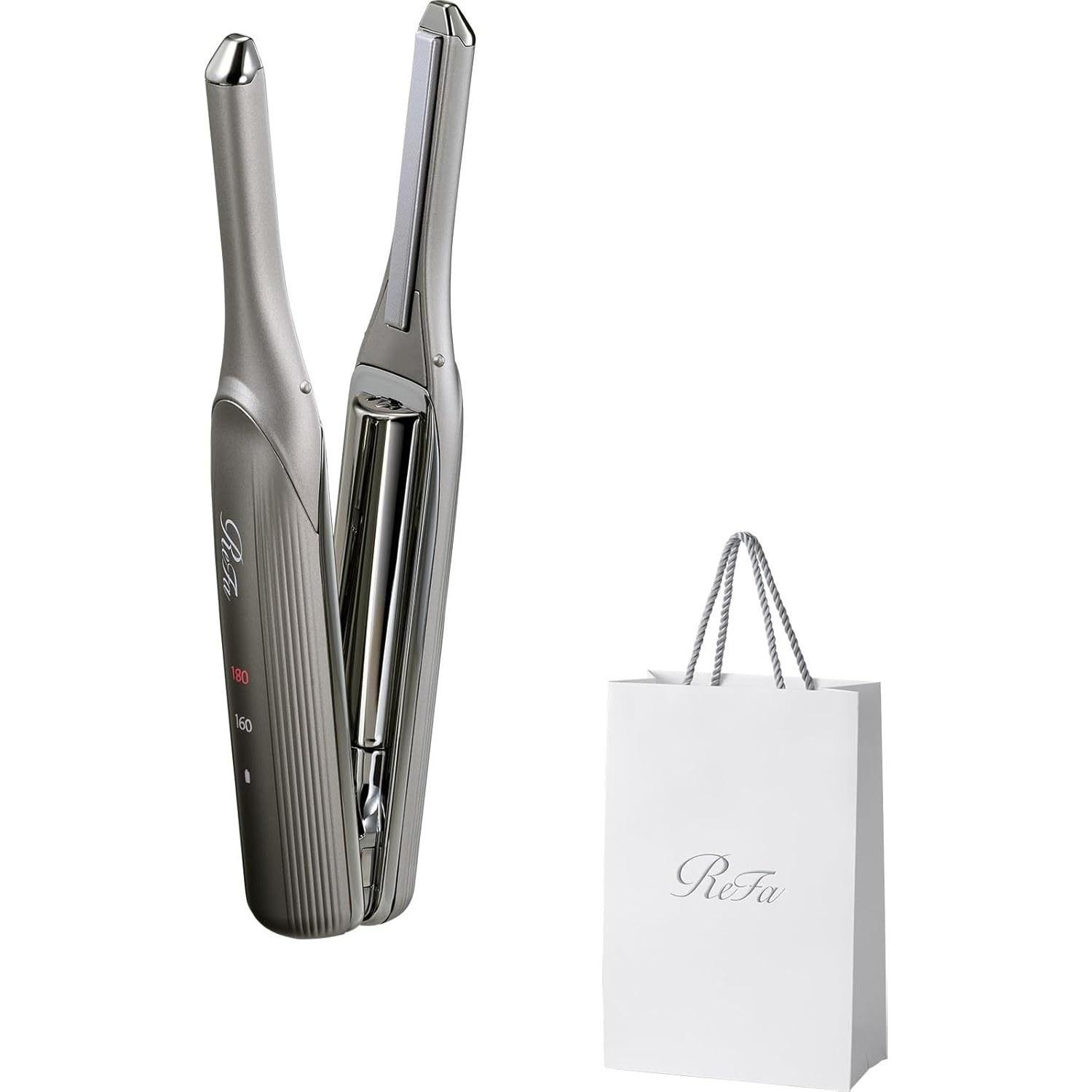 ReFa FINGR IRON ST6/Dark Silver Shopper Hair Arrangement Guidebook Cordless Portable Rechargeable Bangs