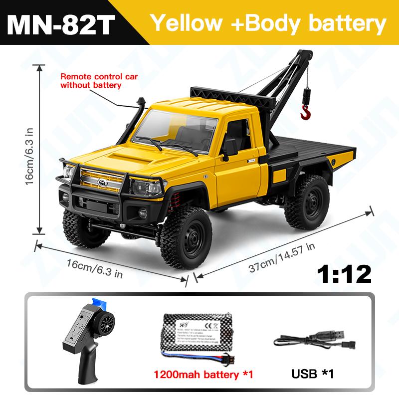 

1:12 2,4G Радіокерований Всюдихід-Лебідка 4WD Вантажівка з Дистанційним Керуванням Позашляховик Пікап Модель Автомобіля-Альпініста RC Іграшка для Дітей Дорослих Подарунок