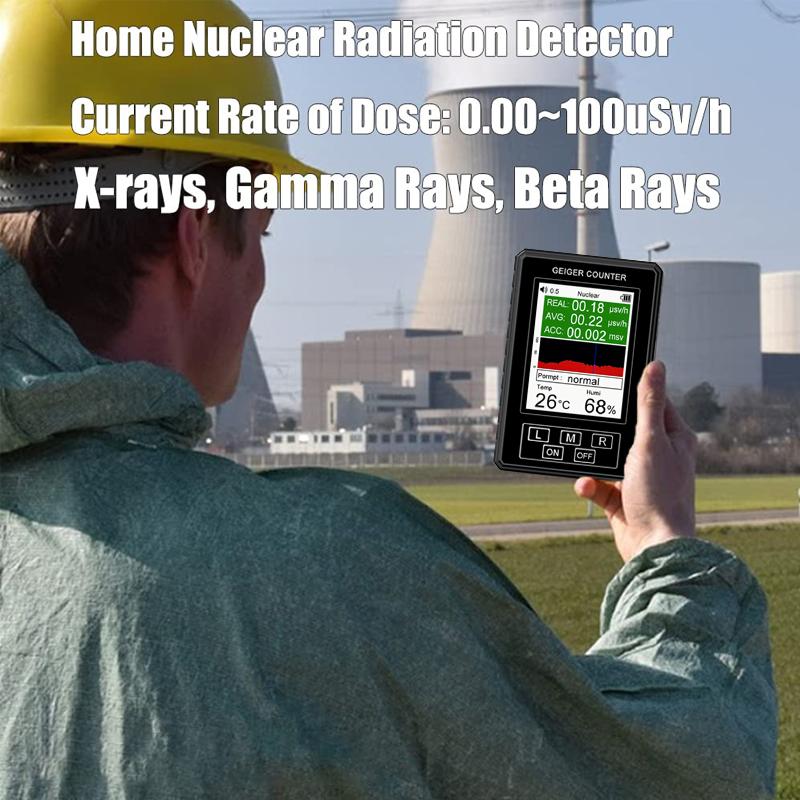 BR-9B XR-1 Pro Nuclear Radiation Detector LCD Display Screen Geiger Counter Personal Dosimeter Marble Detectors Beta Gamma X-ray