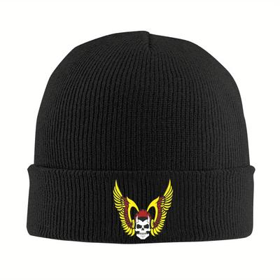 Gorro Personalizado Hell HAMC Ángel Unisex Invierno Cálido Gorro Hombre Sombrero de Punto Exterior Esquí Motocicleta Club Calavera Gorros Gorros