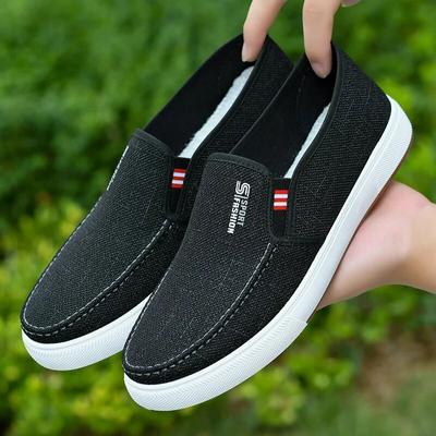 Men's Slip On Loafer Shoes, Breathable Lightweight Non-slip Canvas Shoes, Men's Sneakers, Spring And Summer