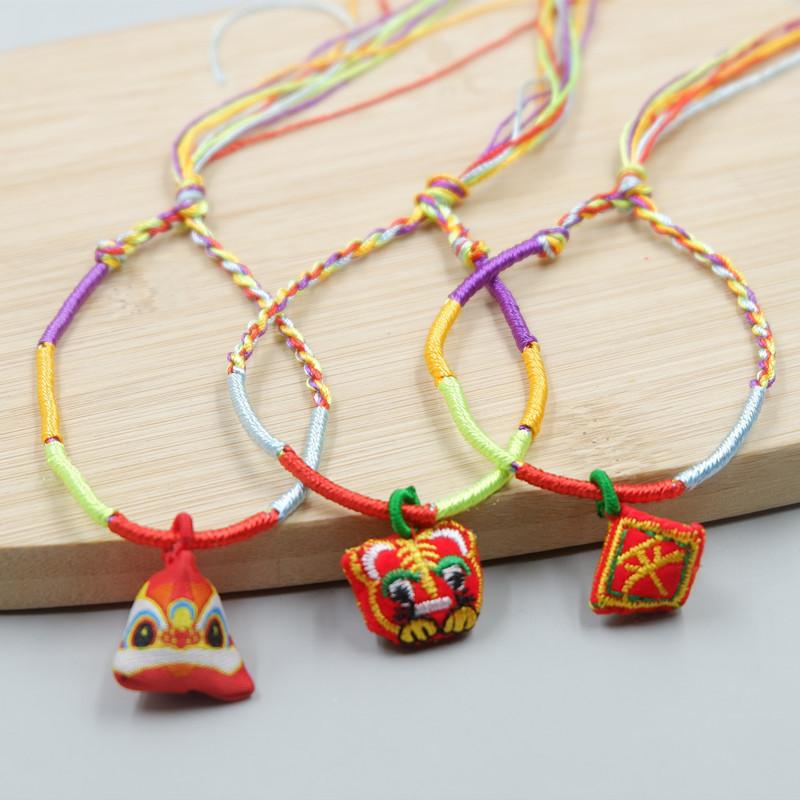 Dragon Boat Festival Diy Bracelet Small Zongzi Accessories Material Handwoven Tiger Sachet Pendant Hand Rope Accessories