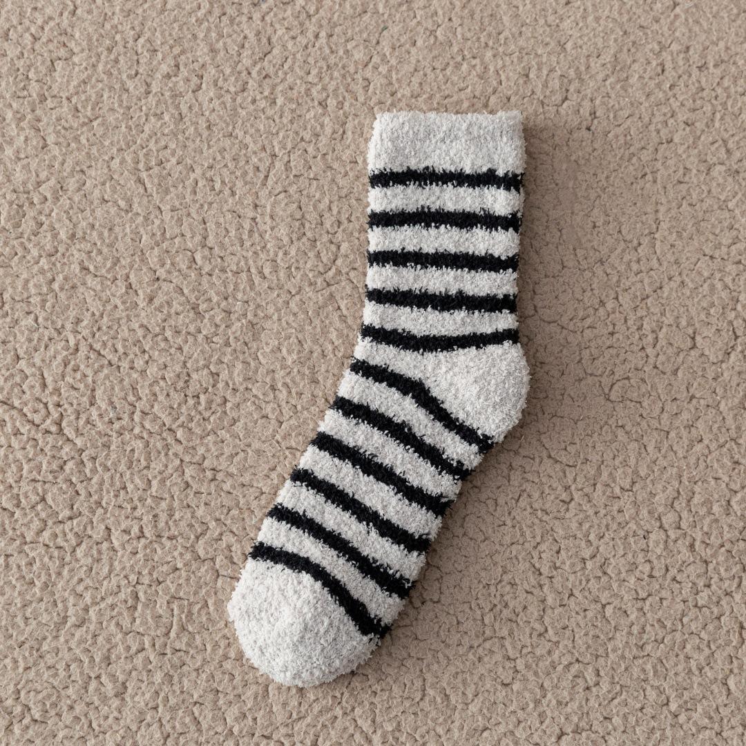 

Men S Coral Velvet Socks Are Thickened In Autumn And Winter Without Shedding Classic Striped Mid-Tube Coral Fleece Men S Socks One size бежевый