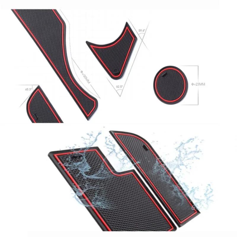 Türfachmatte für Subaru Forester 2019 Autostyling Rutschfeste Getränkehaltermatte Türfachkissen Gummi-Zubehör