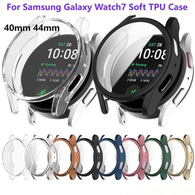 Etui z powłoką dla Samsung Galaxy Watch 7 40mm 44mm Pasek do smartwatcha Pełny bumper TPU Pokrowiec ochronny Ochraniacz ekranu
