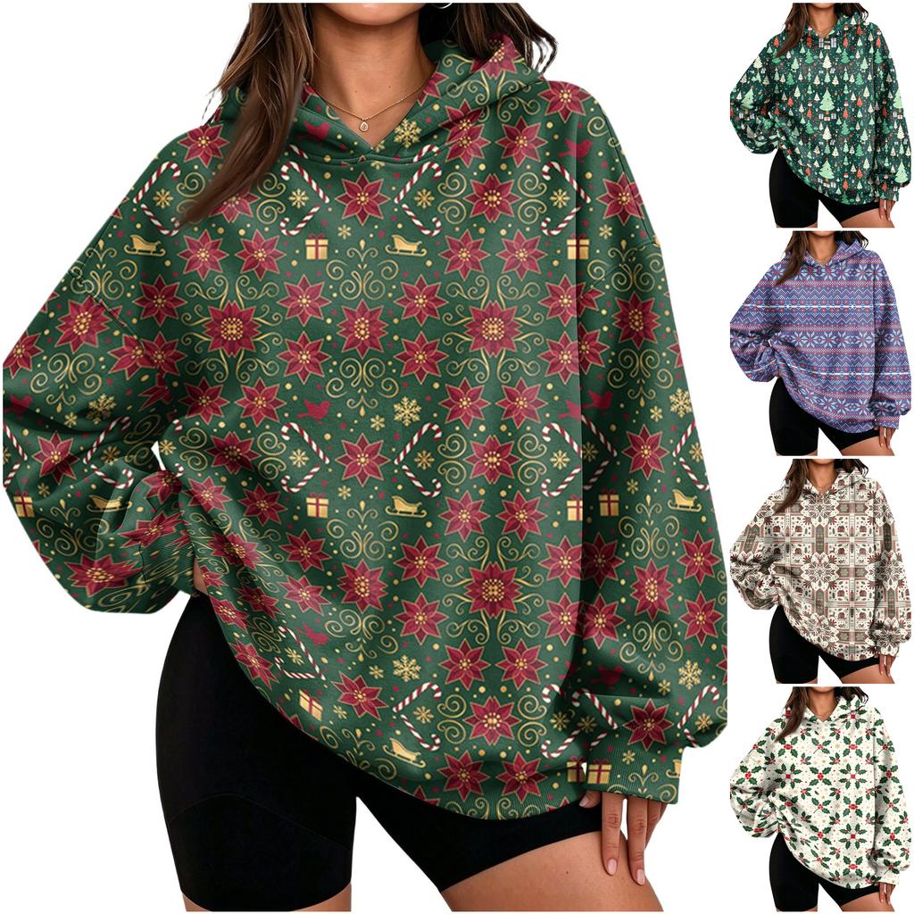 Women's Polka Dot Lightweight Hoodie, Trendy Casual Hooded Sweatshirt for Everyday Wear