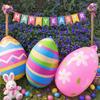 PVC Material Easter Party Decoration Heavy-Duty Plastic Inflatable Easter Egg  Children Favor