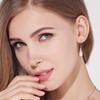 Retro Artistic Cat's Eye Water Drop S925 Sterling Silver Earrings - Personalized and Versatile Design Set