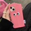 Ins süße Cartoon rosa Eis Handyhülle für iPhone 13 12 11 Pro Xs Max X Xr 7 8 Plus Se 3 lustige Augen Silikon weiche Rückseite