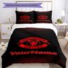 Manchester Personalizza il tuo nome Set Biancheria da Letto Copripiumino Traspirante con Federe Decorazione per la Casa Regalo di Compleanno