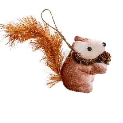 Rustikale Eichhörnchen-Dekoration für den Weihnachtsbaum Fangen Sie die Feiertage ein