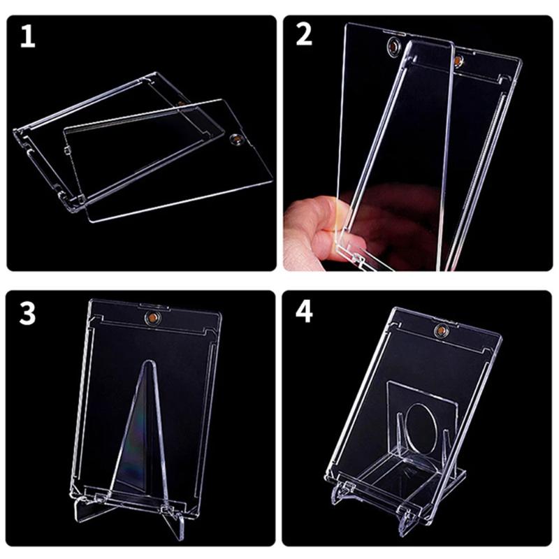 5/10PCS  Kpop Idol Photo Protective Sleeves Clear Card Holder Magnetic Attraction Type Gaming Sports Trading Card Display Case
