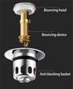 Universal Bathroom Sink Plug Stopper Wash Basin Core Bounce Pop Up Drain Filter
