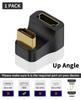 Poyiccot HDMI 8K HDMI Conversion Adapter 180 Degree Angle Change Male To Female Upward HDMI Extension Adapter TV Stick PC Compatible Gold Plated 1