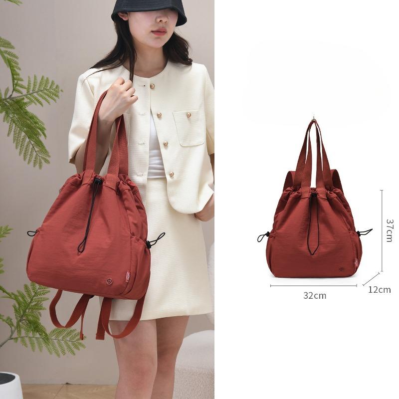 Mochila con cordón elegante de gran capacidad, bolso de mano informal para mujer