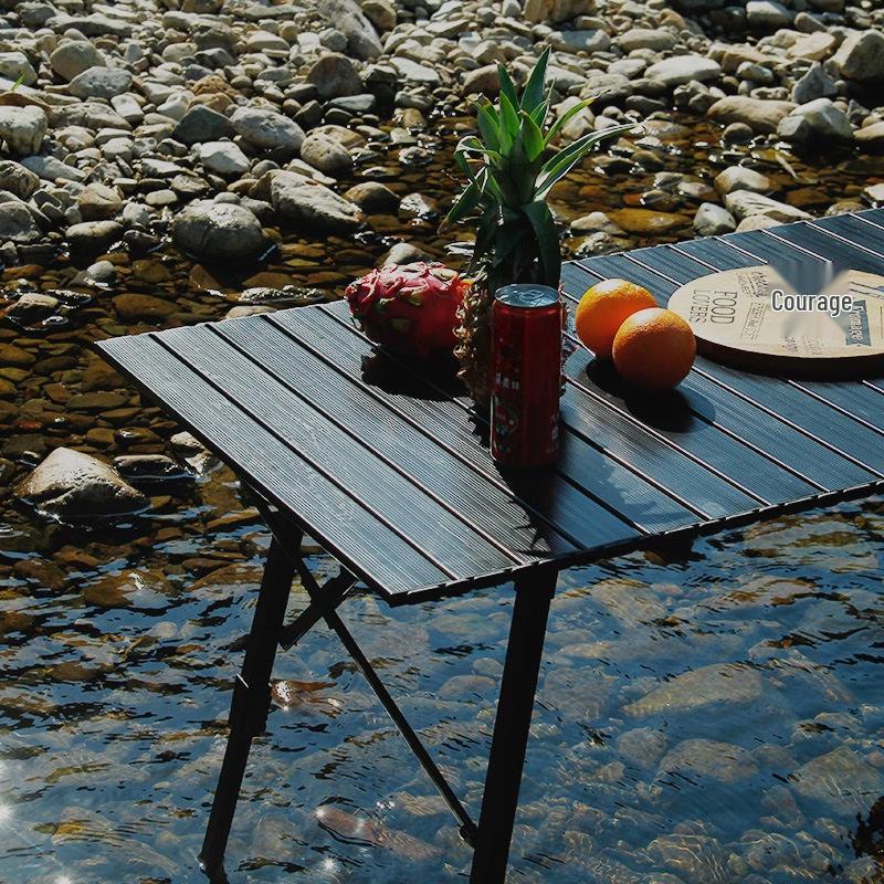 OEING Outdoor Adjustable Folding Camping Table