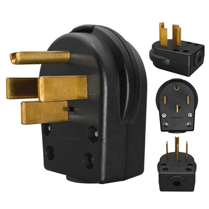 Heavy Duty 50Amp 125/250V 4 Poles Electrical Plug NEMA 14 50P PD1450PA For Commercial Dryers