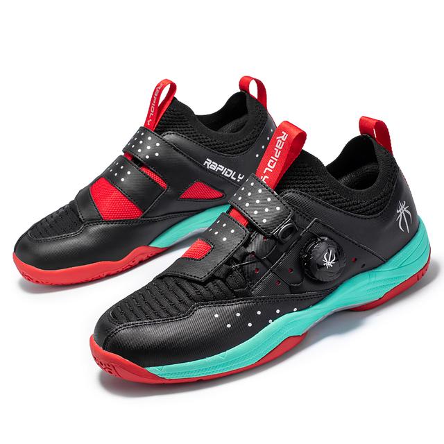 Professionelle Badminton-Schuhe, Tennis-Sport-Volleyball-Schuhe, doppelte rotierende Schnalle, automatische Spitze, Tischtennis-Trainingsschuhe