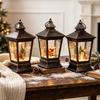 Christmas Crystal Music Box Snowman Santa Snow Globe Light Holiday Party Decor