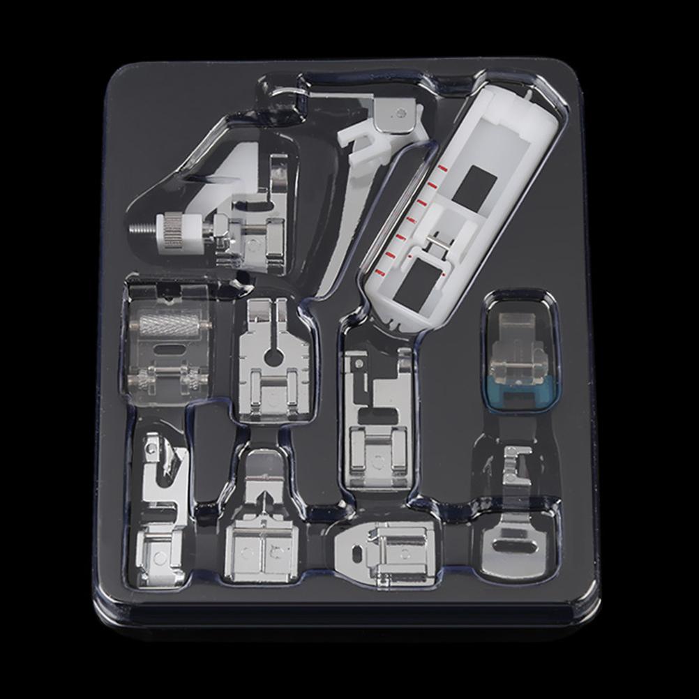 11pcs Sewing Machine Presser Feet Set Universal Low Shank Snap On Accessories Kit for Home Use