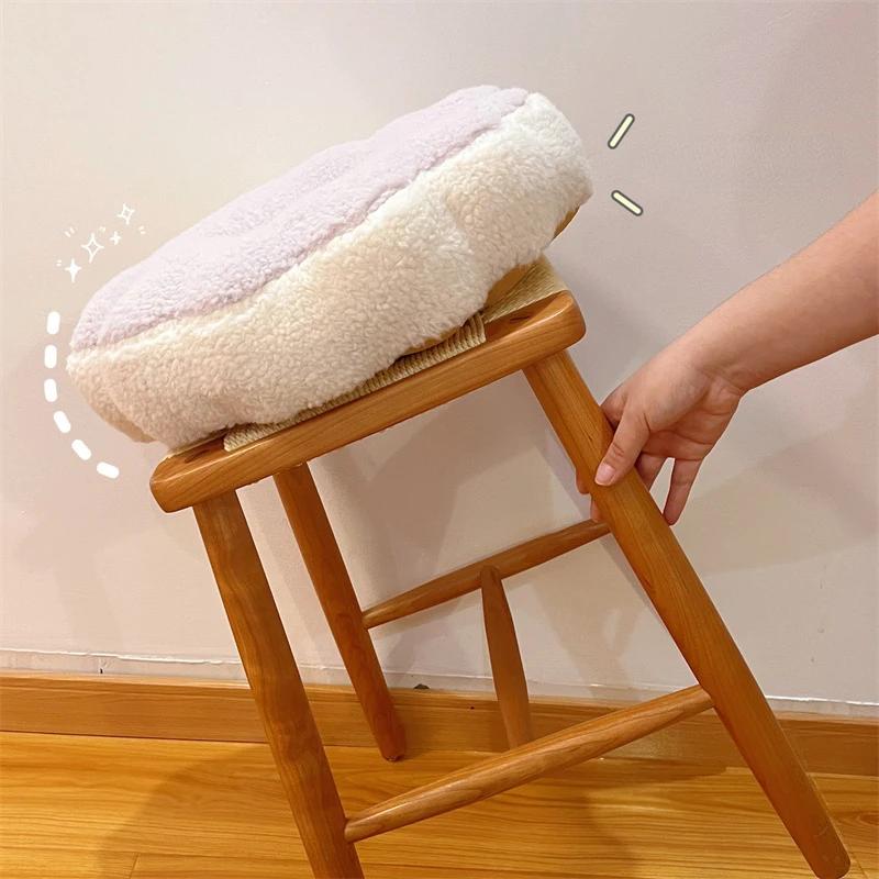 Cute Macaron Color Cushion Pillow Sofa Bed Sleeping Office Chair Cushion Soft Thick Bay Window Tatami Living Room Floor Mat