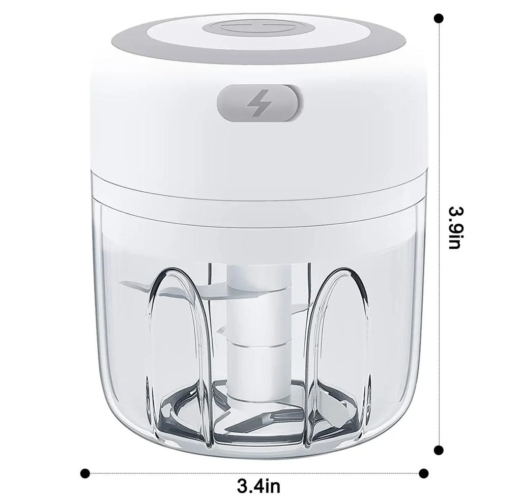 Portable Wireless Electric Garlic Masher Meat Grinder Mincer For Vegetables Chili Food Processor 250ml Capacity