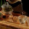 Snail Wood Carving Ornament Crafted from Green Sandalwood Handmade Decorative Sculpture for Shelf Desk or Display