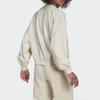 Adidas Originals Crew Sweatshirt Solid Color Sports Pullover Short Women Sweatshirt Yellow White HU1606